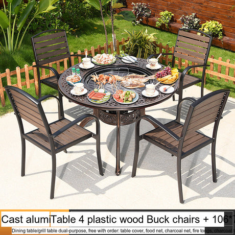 MOJIA Aurelia Outdoor Garden Barbecue Dining Set with Modern Appeal from MOJIA