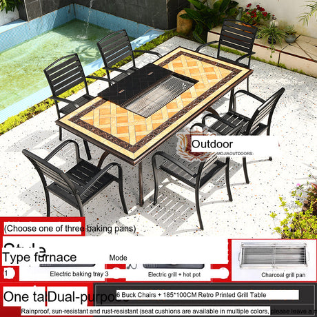 MOJIA Yannis Smokeless Electric Korean BBQ & Hot Pot Grill Table from MOJIA