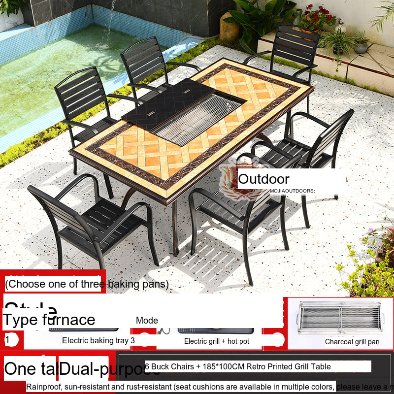 MOJIA Yannis Smokeless Electric Korean BBQ & Hot Pot Grill Table from MOJIA