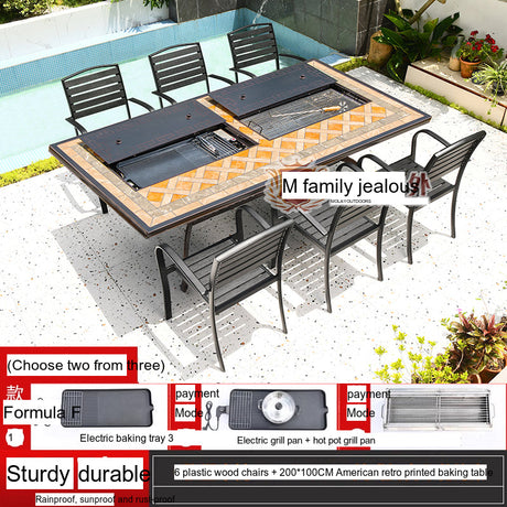 MOJIA Yannis Smokeless Electric Korean BBQ & Hot Pot Grill Table from MOJIA