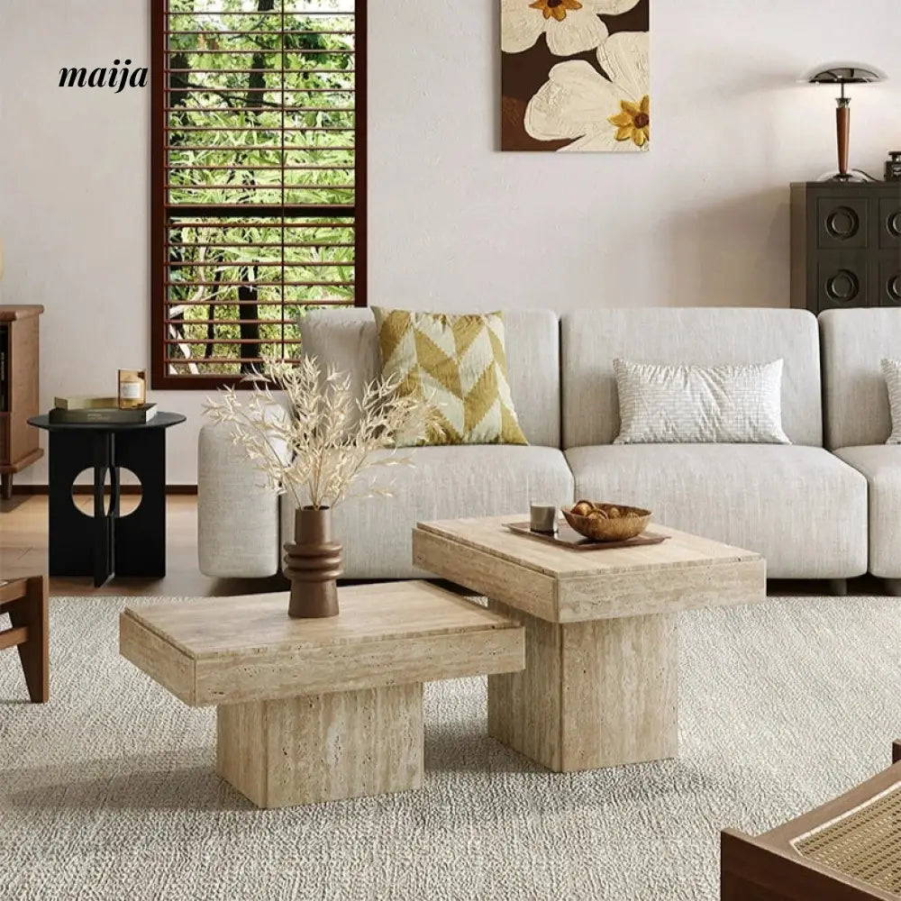 Sana Natural Travertine Coffee Table from maija
