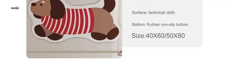 French Sausage Puppy Bath Mat from maija