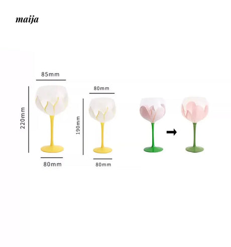 SOREMO Tulip Hand Painted Wine Glass from maija
