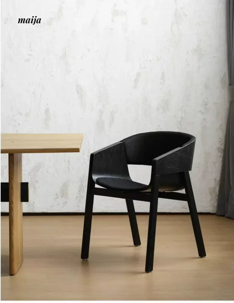 MIKA Armrest Solid Wood Designer Chair from MIKA