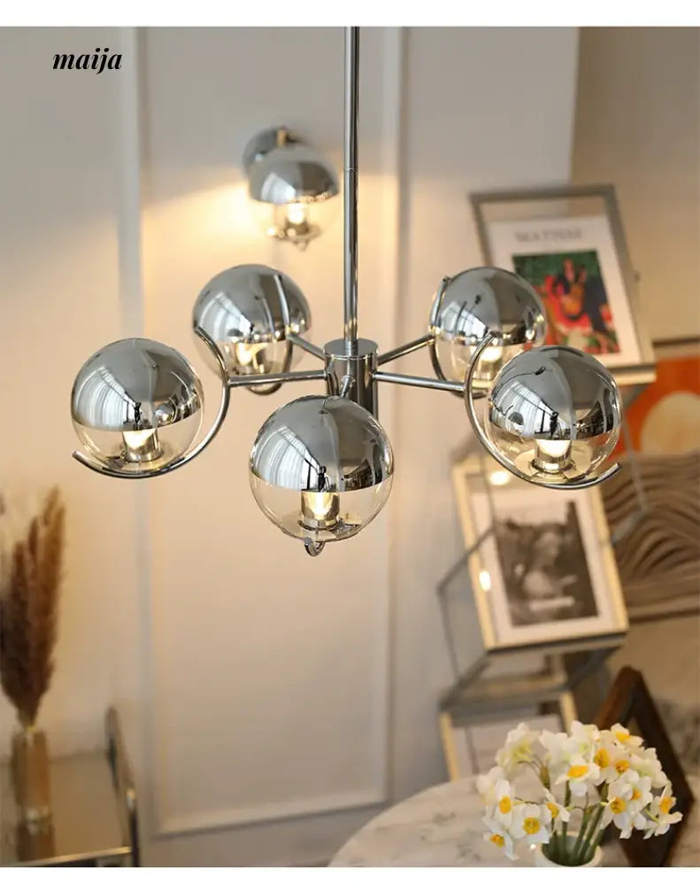 NANCY Bauhaus Chandelier Retro Style Glass Lamp from NANCY