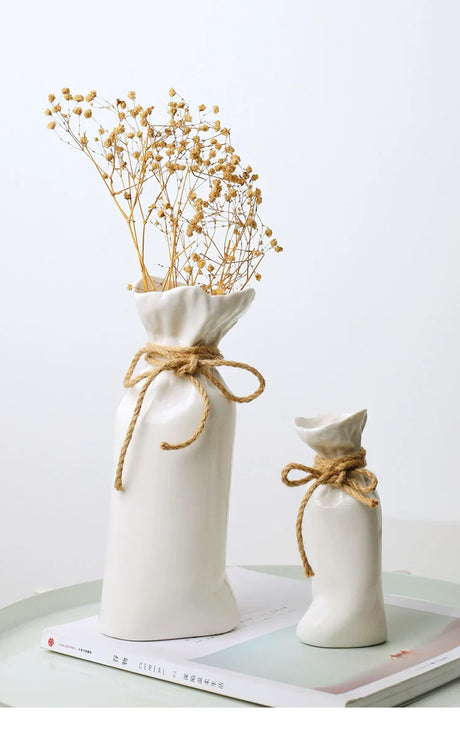 LENYVASEN Aurora Paper Bag Ceramic Vase from LENYVASEN
