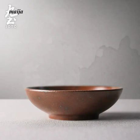 JOTO Eight Year Rough Ceramic Fruit Plate Handmade Retro Dish from MOSE