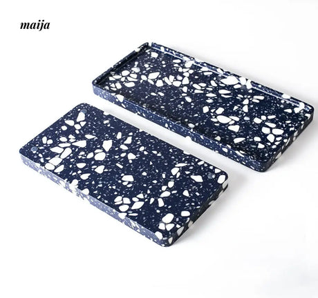 Deep Sea Blue Terrazzo Tray from maija