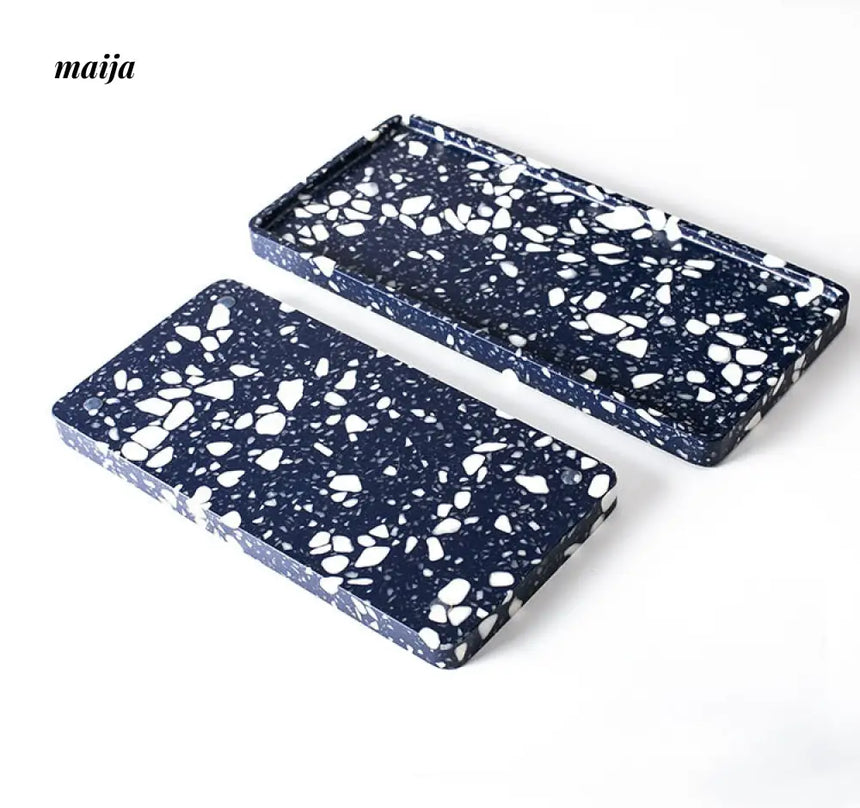 Deep Sea Blue Terrazzo Tray from maija