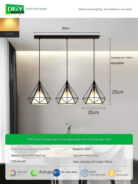 GVG Diamond Cage Ceiling Pendant Lamp from GVG