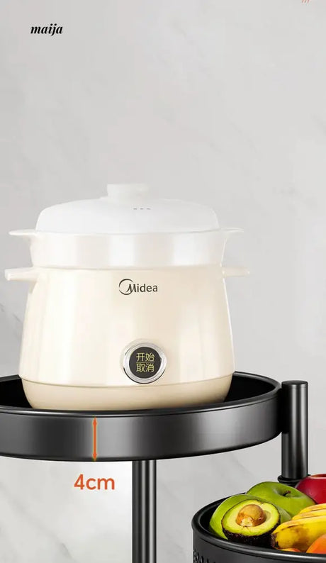 Kitchen Rotating Multifunctional Storage Trolley from maija