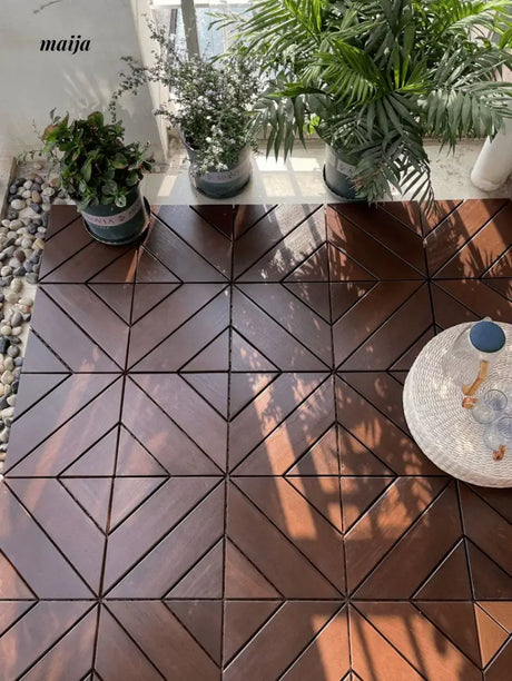 Cherry Wood Outdoor Floor Tiles from maija