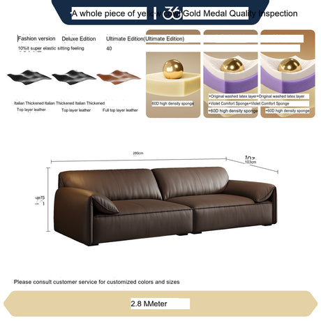 FASATI Eloise Vibrant Soft Cowhide Sofa from FASATI
