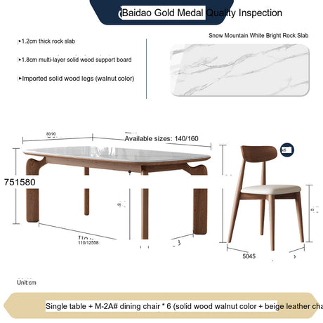FASATI Leonardo Chic Minimalist Wood Dining Set from FASATI
