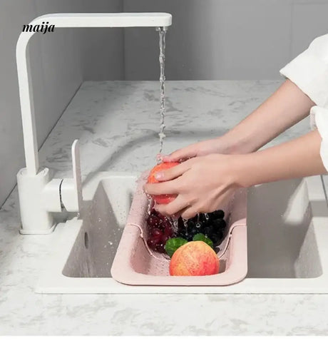 LIVETAI Adjustable Folding Plastic Basin Drain Basket from maija