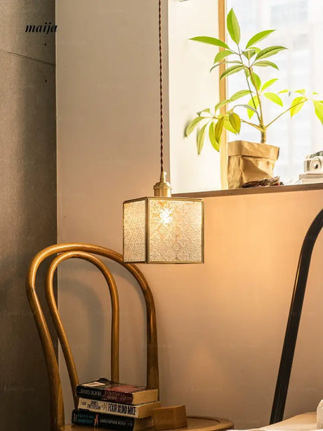 LYNN Japanese Retro Brass Ceiling Lamp from Lynn's Lamp