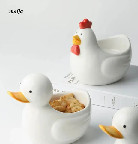 LIVETAI Creative Duckling Ceramic Bowl from LIVETAI