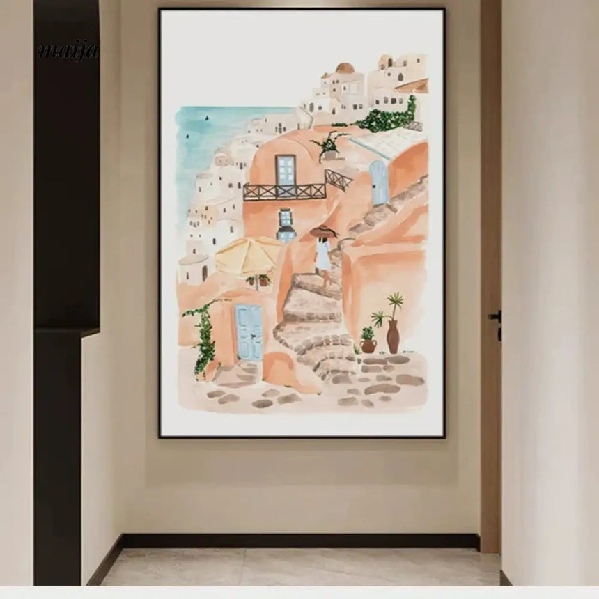 SOMEART Santorini Print from SOMEART