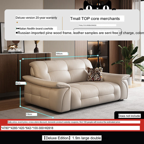 DIPU Nikolaj Cream Cowhide Sofa from DIPU