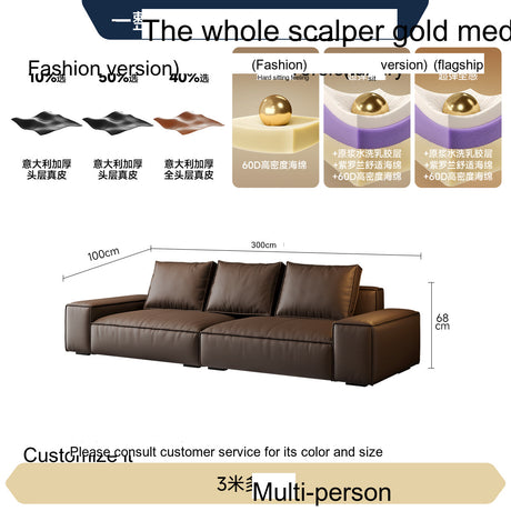 FASATI Leonardo Chic Minimalist Leather Sofa from FASATI