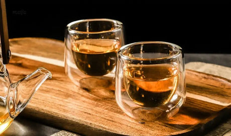 Flower Heat Resistant Glass Tea Set with Tray from KIMACHI