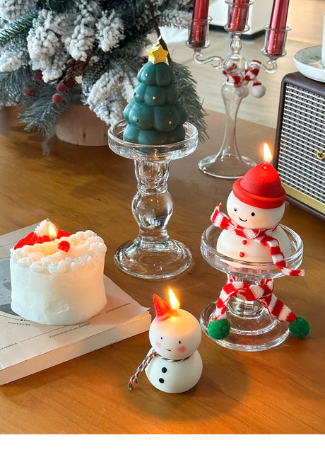 MELONGIRL Christmas Tree Snowman Candle from MELONGIRL
