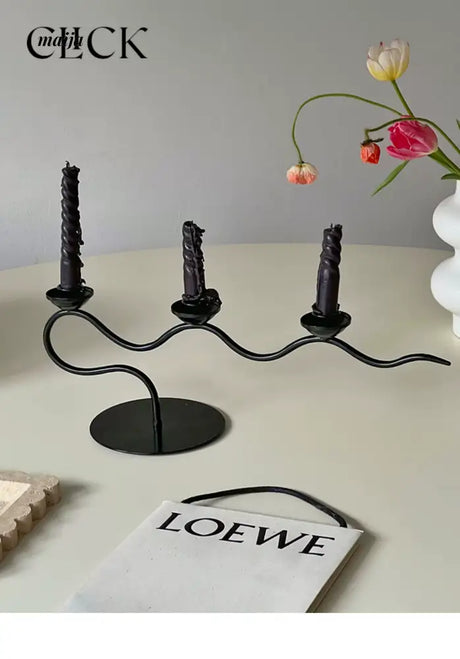 CLICK Retro Candlestick Iron Decor for Homestays from CLICK