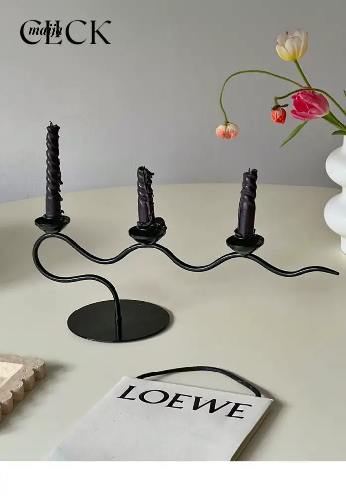 CLICK Retro Candlestick Iron Decor for Homestays from CLICK