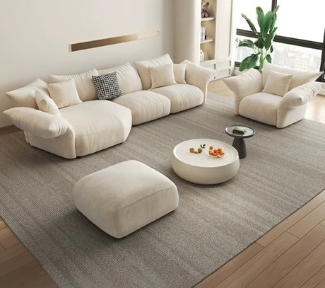 LATE AUTUMN Classic Cream Sofa with Elegant Details from LATE AUTUMN