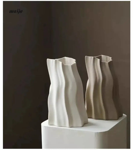 WENSHUO Wrinkle Flower Bottle Ceramics from WENSHUO