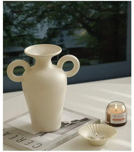 WENSHUO Cream Retro Ceramic Decorations from WENSHUO