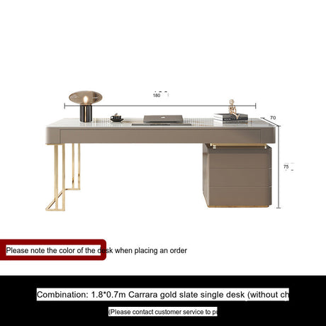 DIPU Isla Italian Minimalist Rock Plate Desk from DIPU