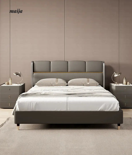 Matteo Leather Wrapped Bedside Table from maija