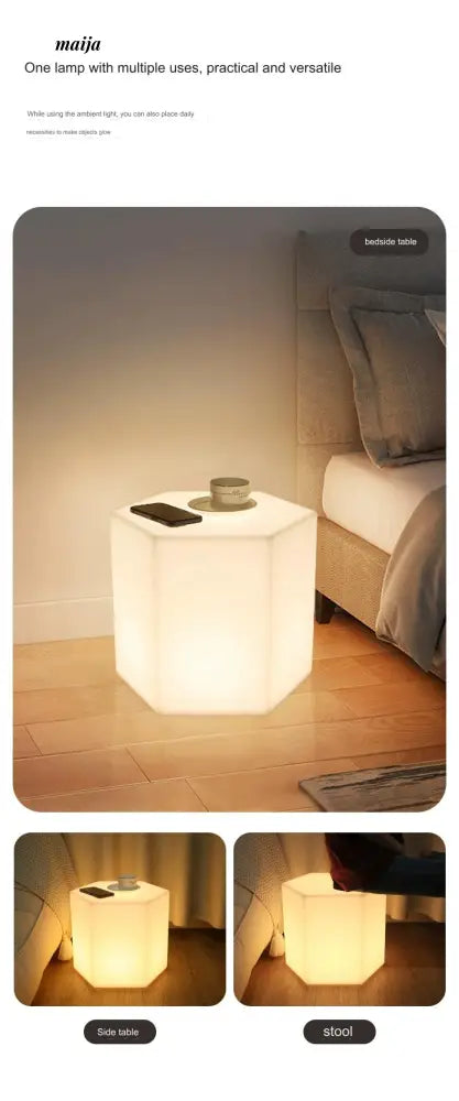 YUNLU Hexagonal Side Table Lamp from MODENG