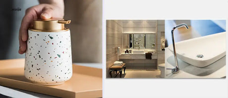 Terrazzo Ceramic Soap Dispenser from maija