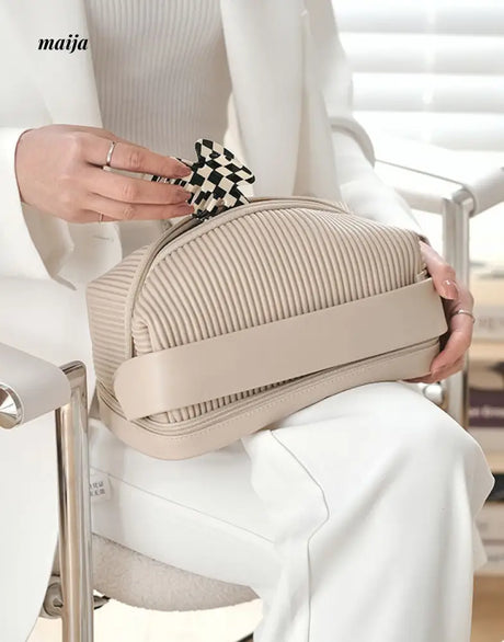 Ribbed Travel Cosmetic Bag from maija