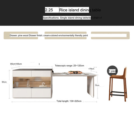 QUANMU Santiago Elegant Modern Kitchen Table from QUANMU