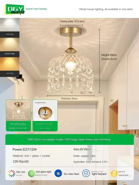GVG Crystal Corridor Ceiling Light from GVG
