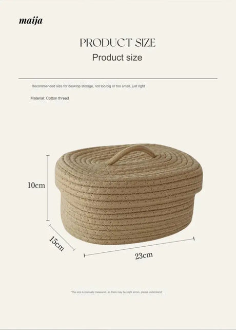 MUYE Woven Storage Box with Cover from MUYE