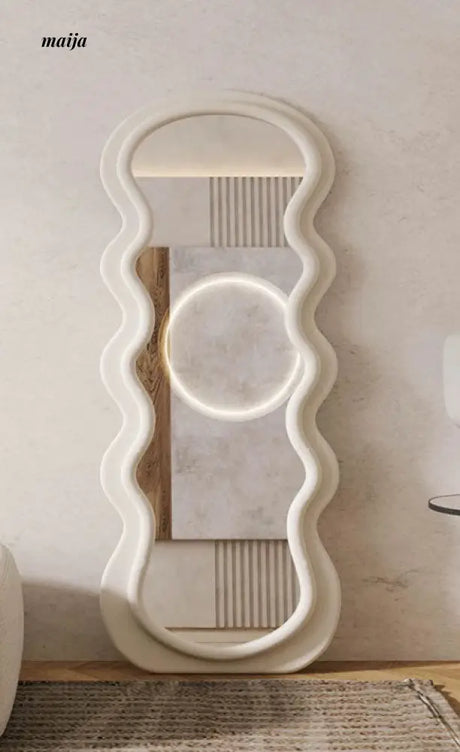 Wide Frame Wavy Mirror from Yueyang