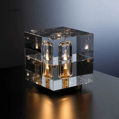 Glass Capsule Table Lamp from maija