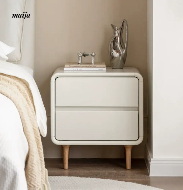 GENJI White Chocolate Bedside Table from GENJI