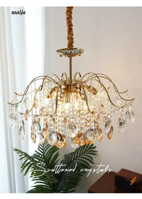NANCY Romantic Crystal Chandelier French Retro Style from NANCY