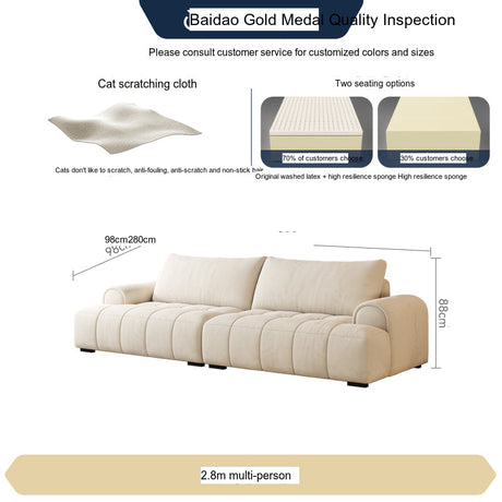 FASATI Emmeline Cream Cotton Sofa Scandinavian Style from FASATI