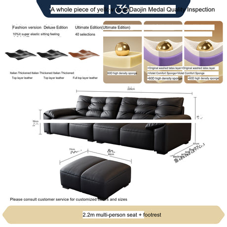 FASATI Leonardo Elegant Minimalist Leather Sofa from FASATI