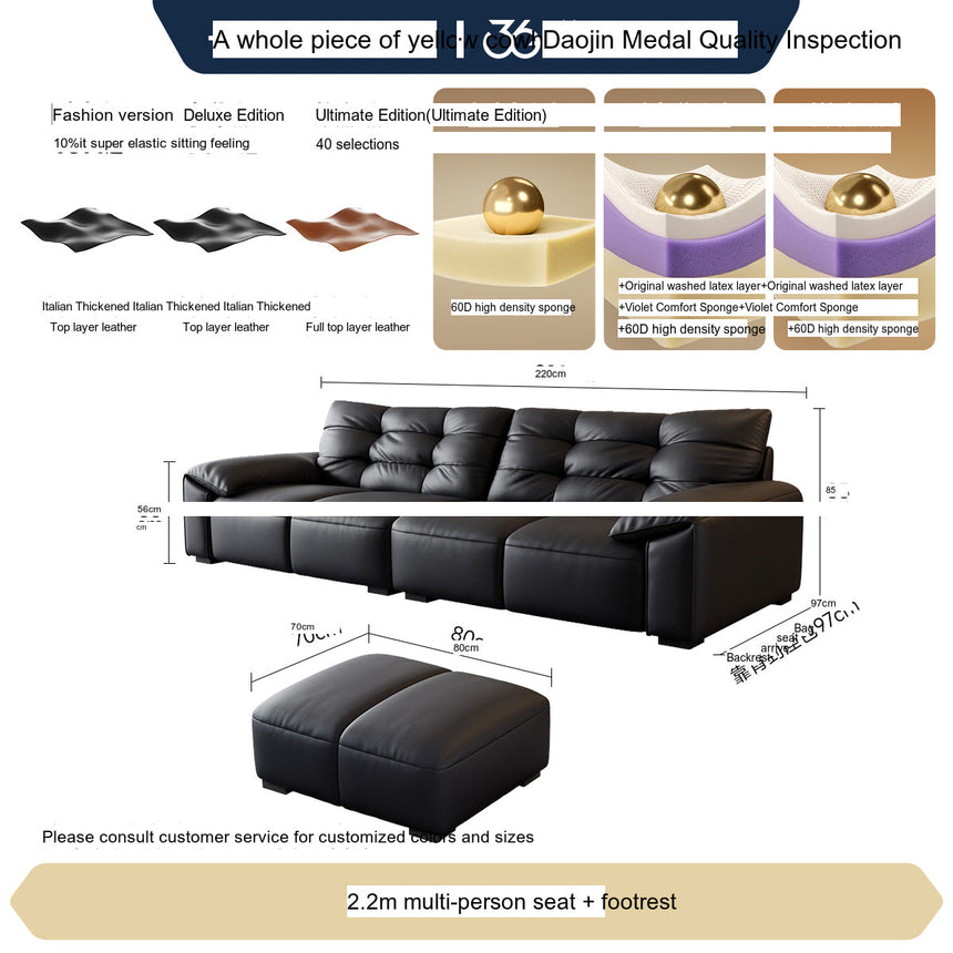 FASATI Leonardo Elegant Minimalist Leather Sofa from FASATI