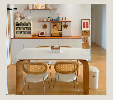 DOSMARS Ella Creamy Elephant Leg Dining Table from DOSMARS
