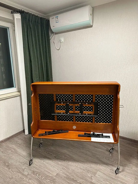 Cherry Wood Movable TV Stand from maija