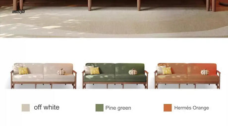 Retro Solid Wood Extendable Sofa Bed from AI