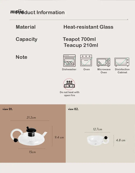 Antoine Glass Tea Sets from MOREOVER